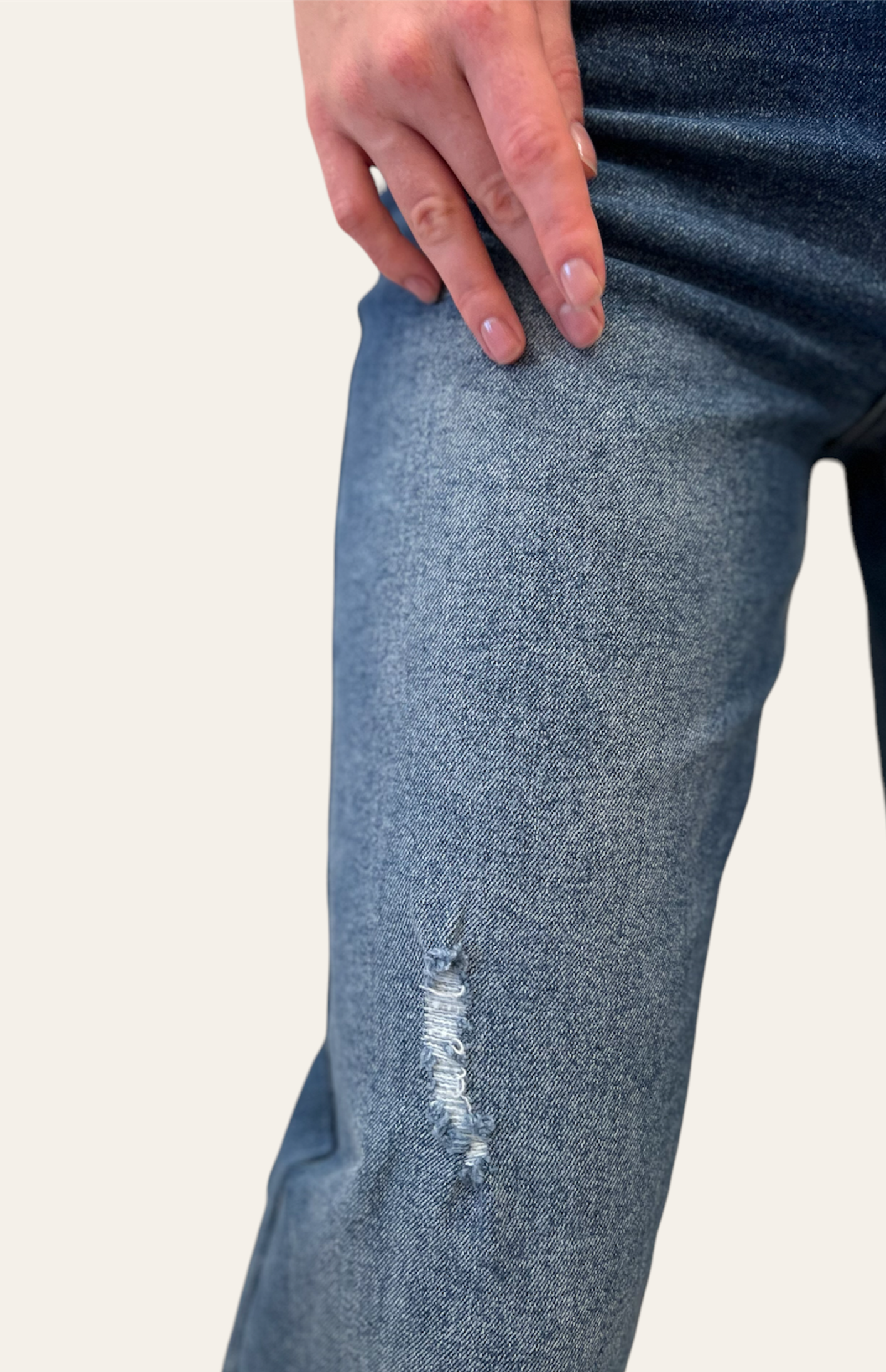 Asymmetrical Wide Jeans