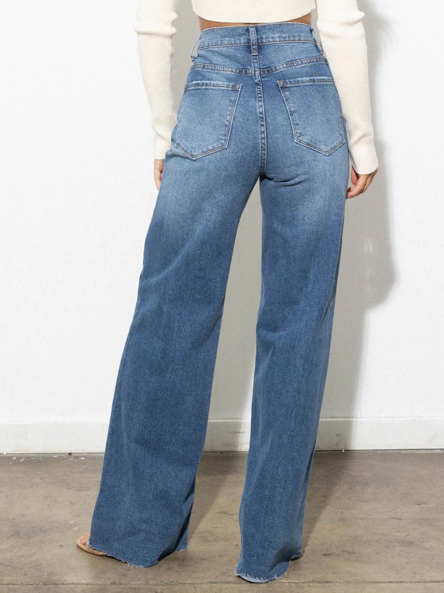 Asymmetrical Wide Jeans