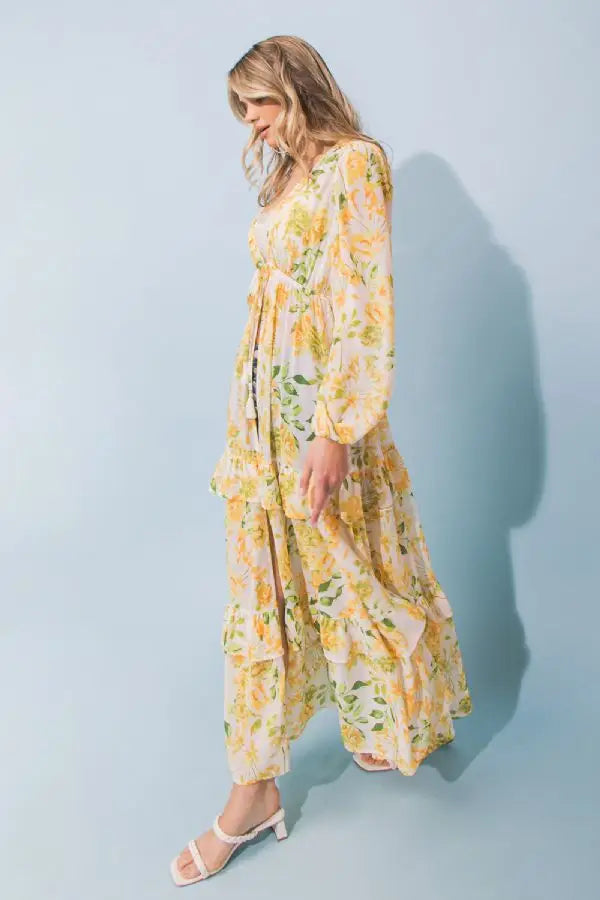 A Printed Woven Maxi Cover Up