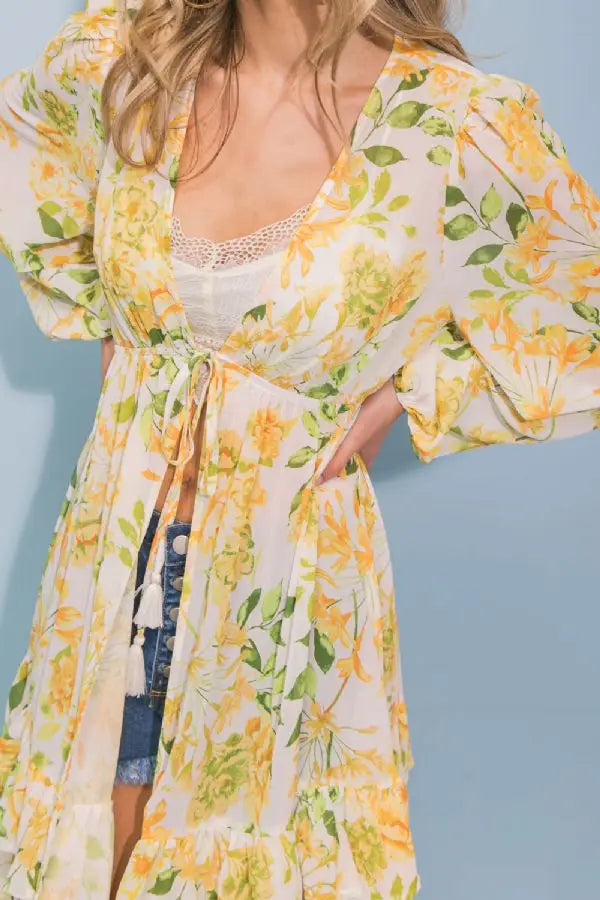A Printed Woven Maxi Cover Up