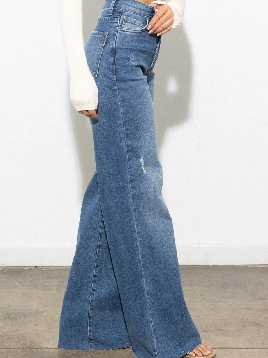 Asymmetrical Wide Jeans