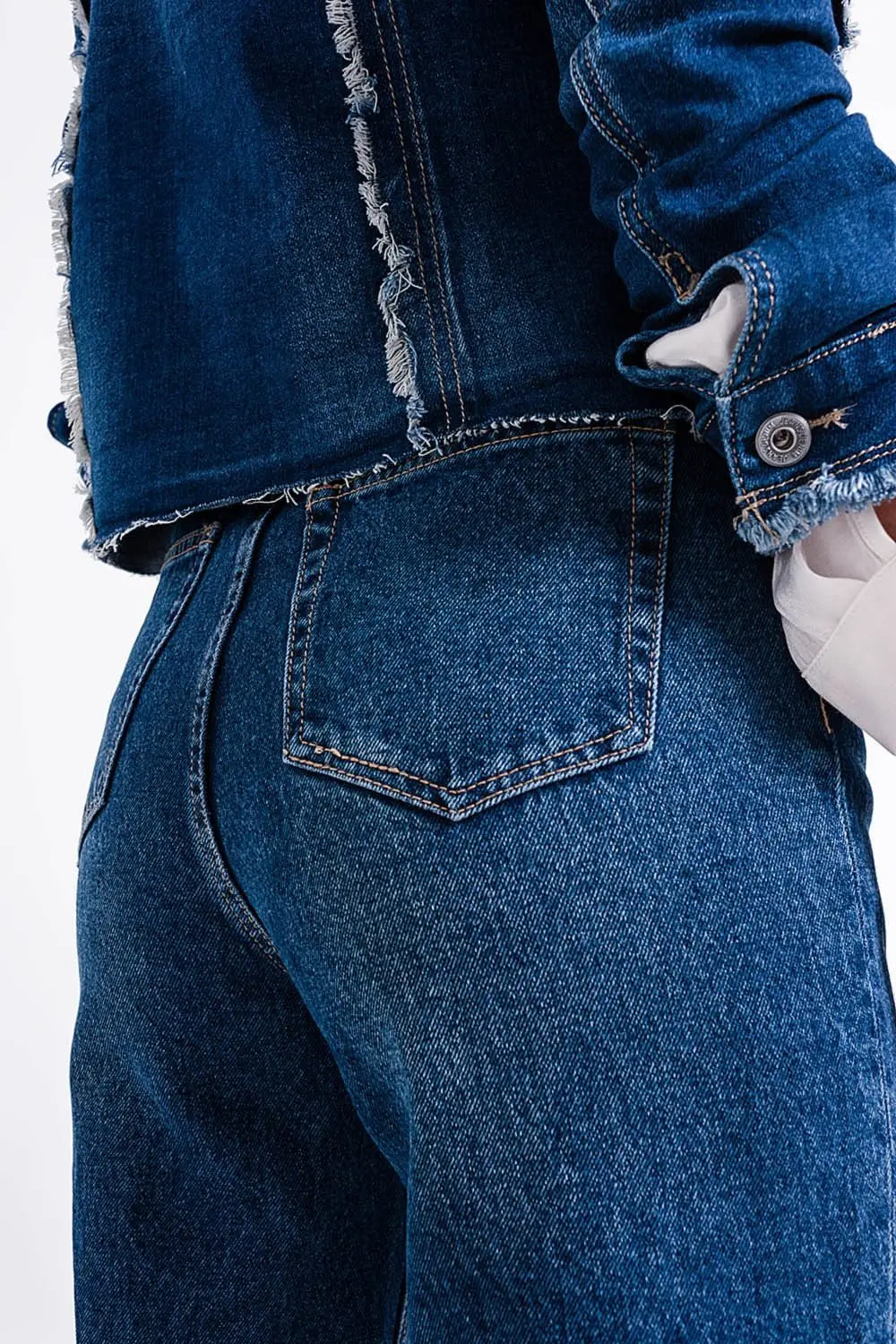 High Rise Mom Fit Jeans with Medium Wash