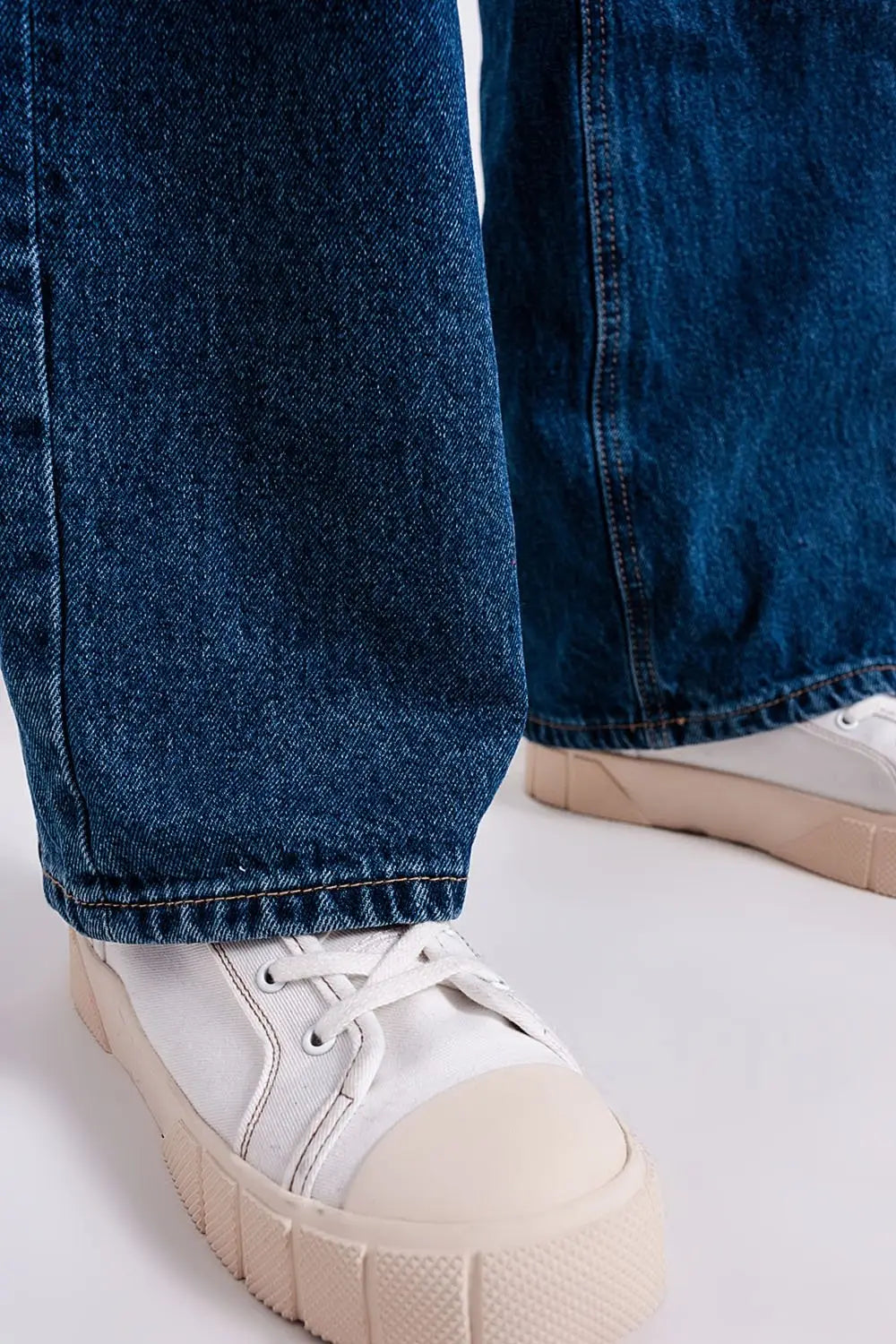 High Rise Mom Fit Jeans with Medium Wash