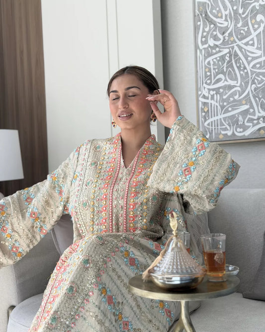 Hanoof Abaya beige