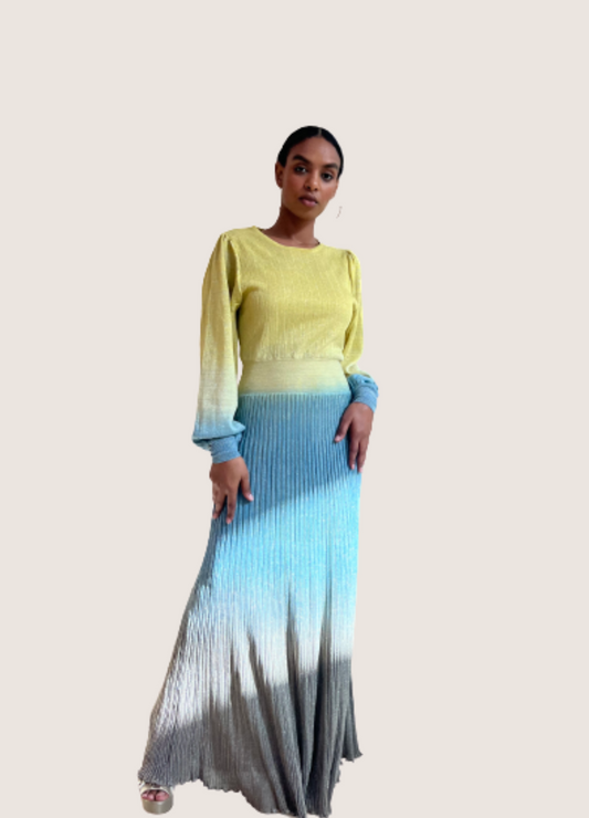 Multi color Knit Maxi Dress