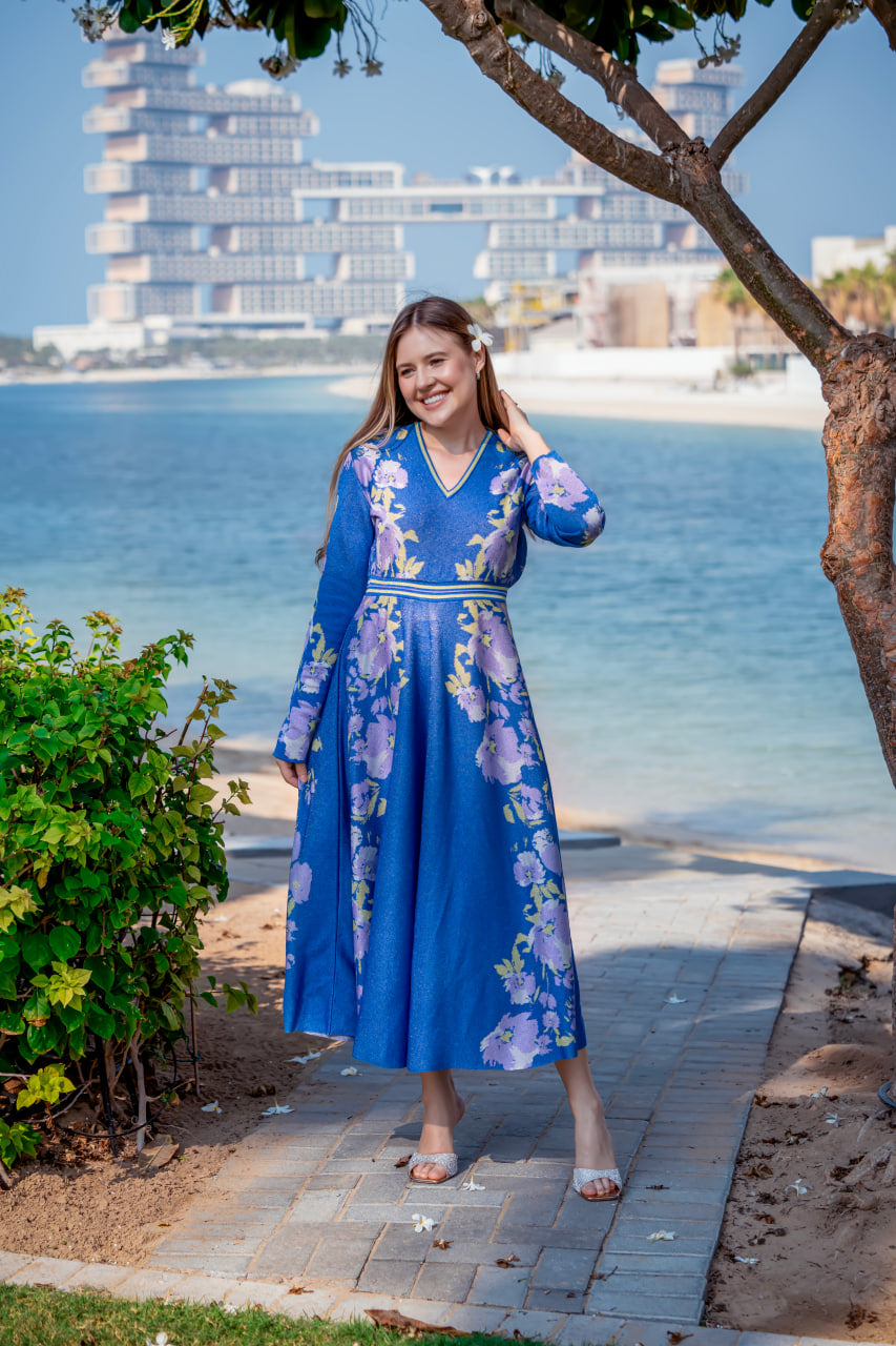 knit floral dress