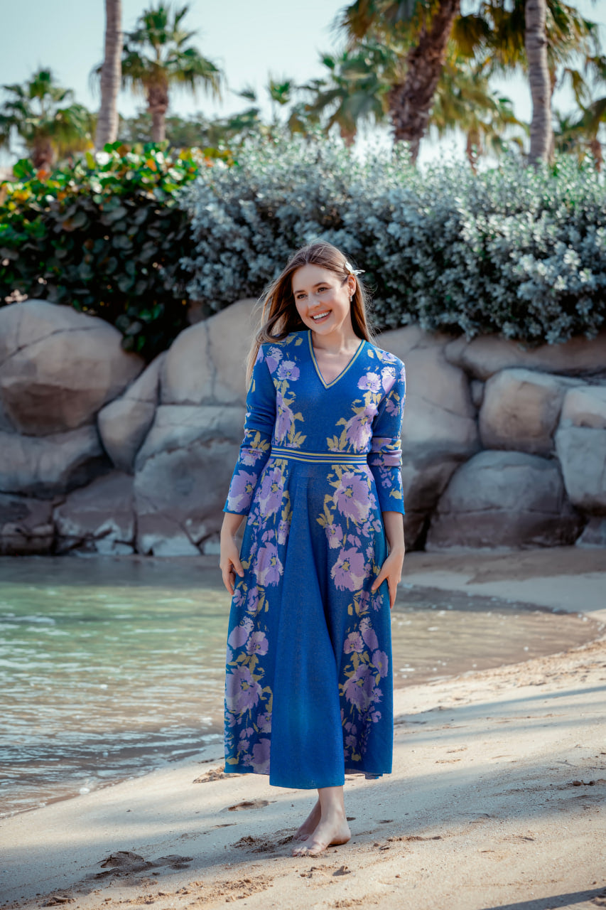 knit floral dress