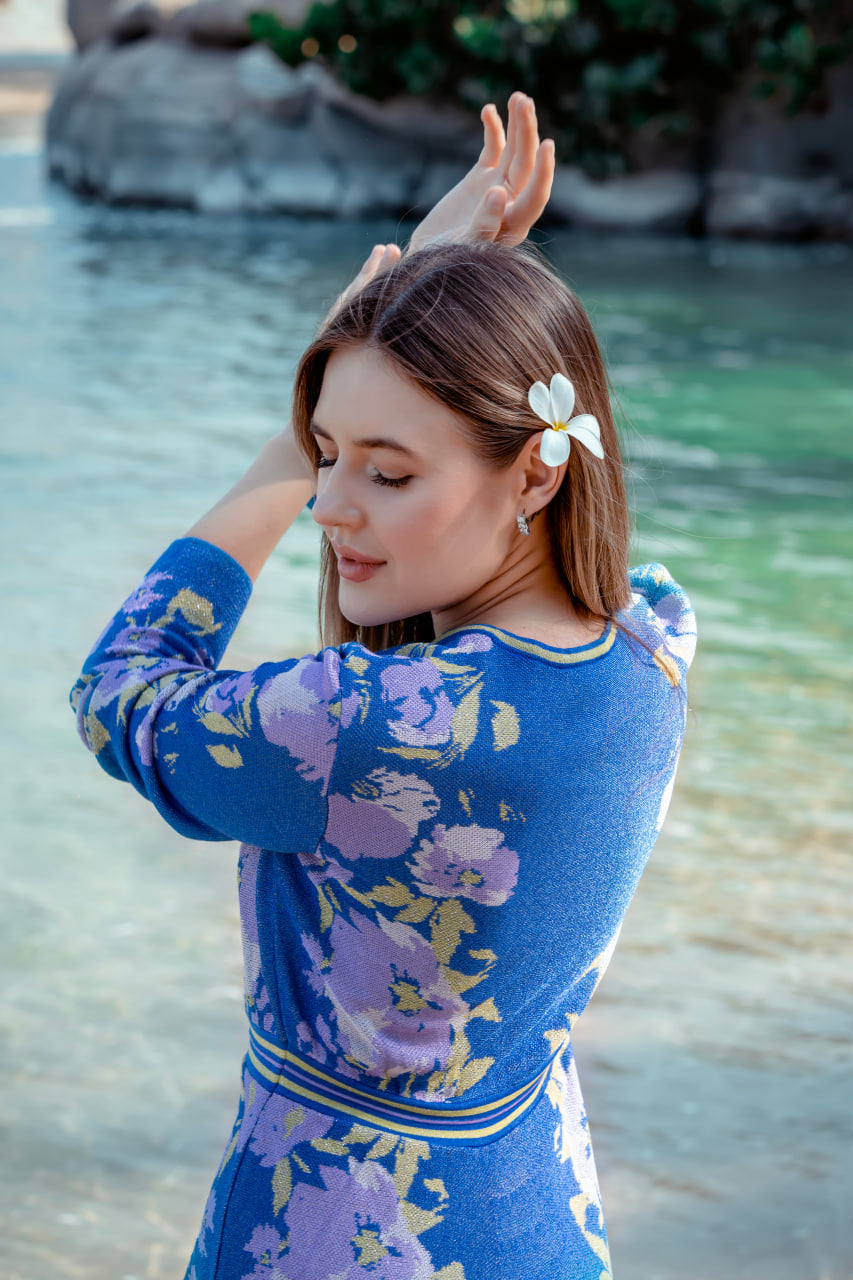 knit floral dress