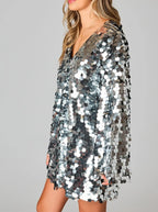 Silver Sequin Dress