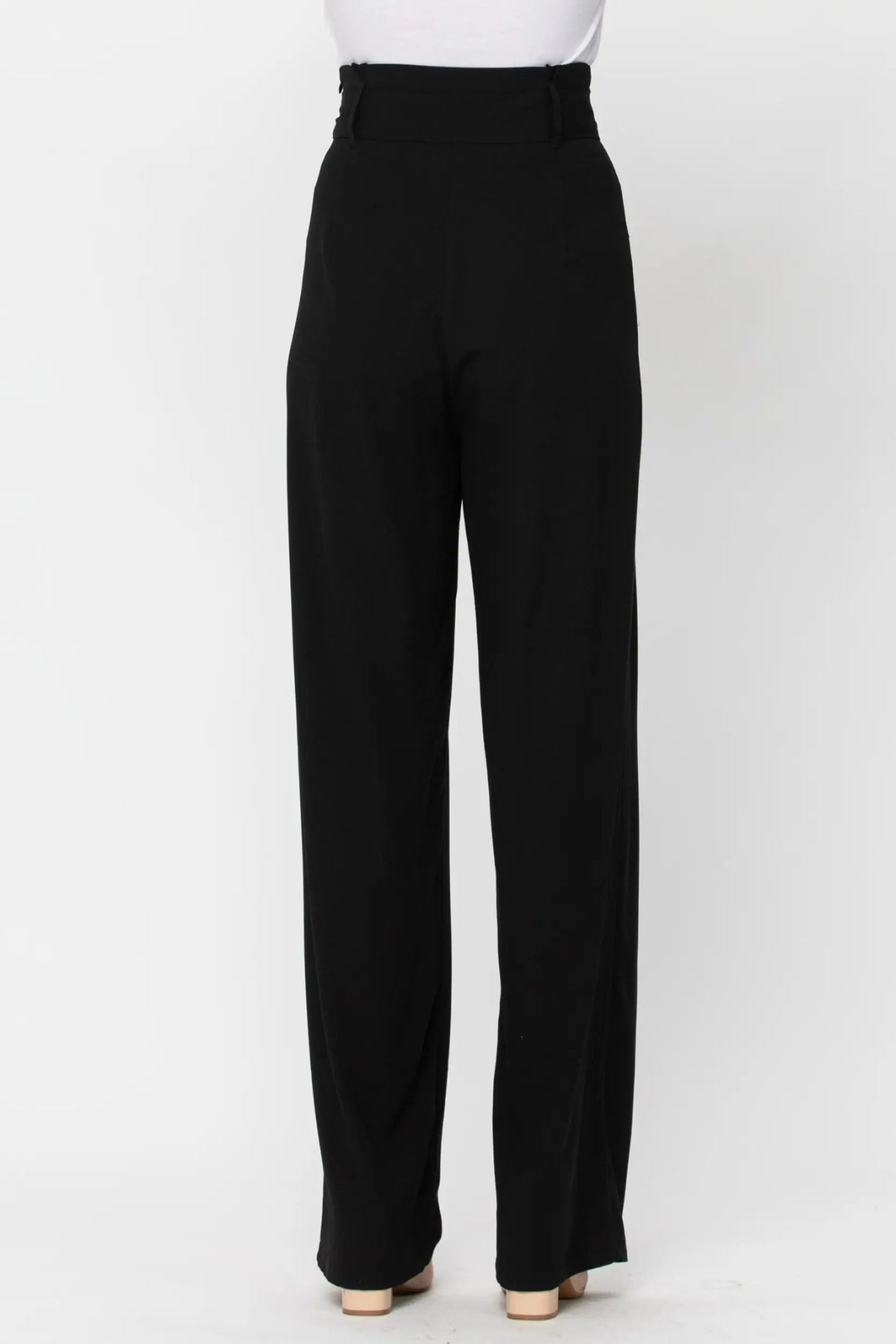 Belted Paper Bag Waist Pants