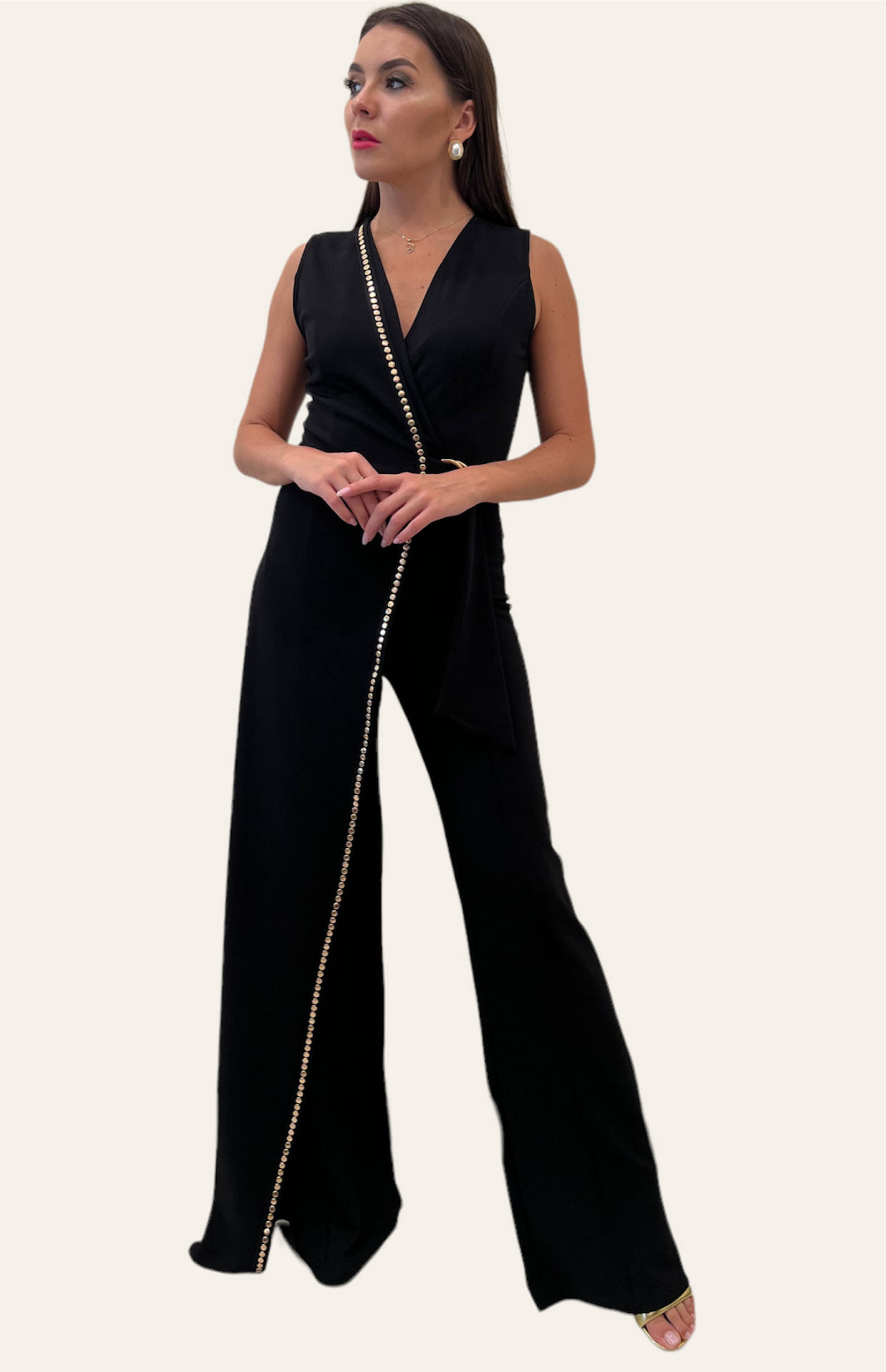 Studded Border Romper