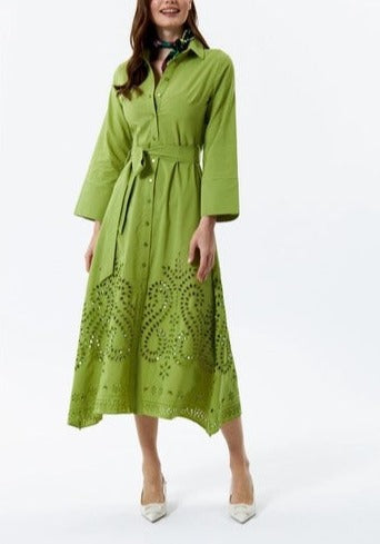 Poplin Maxi Shirt Dress