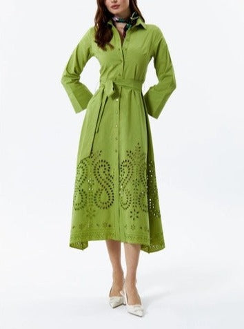 Poplin Maxi Shirt Dress