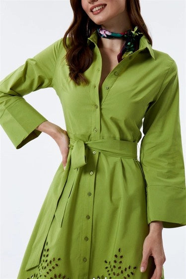 Poplin Maxi Shirt Dress