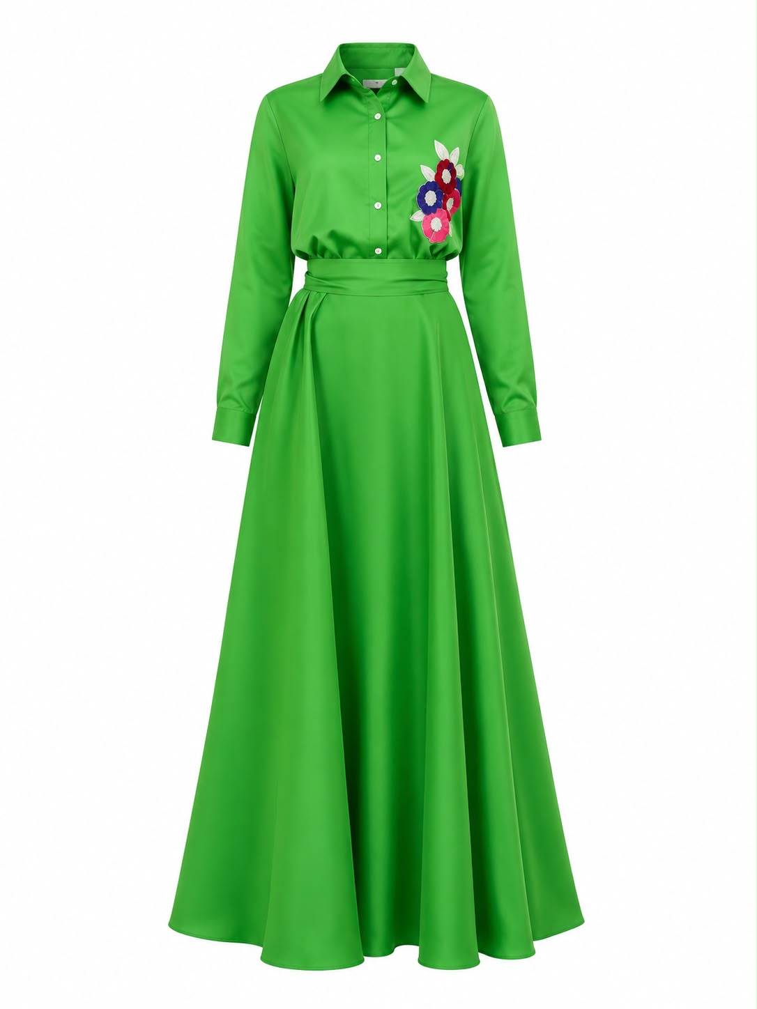 Belted Green Dress