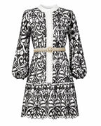 Belted Lace Dress