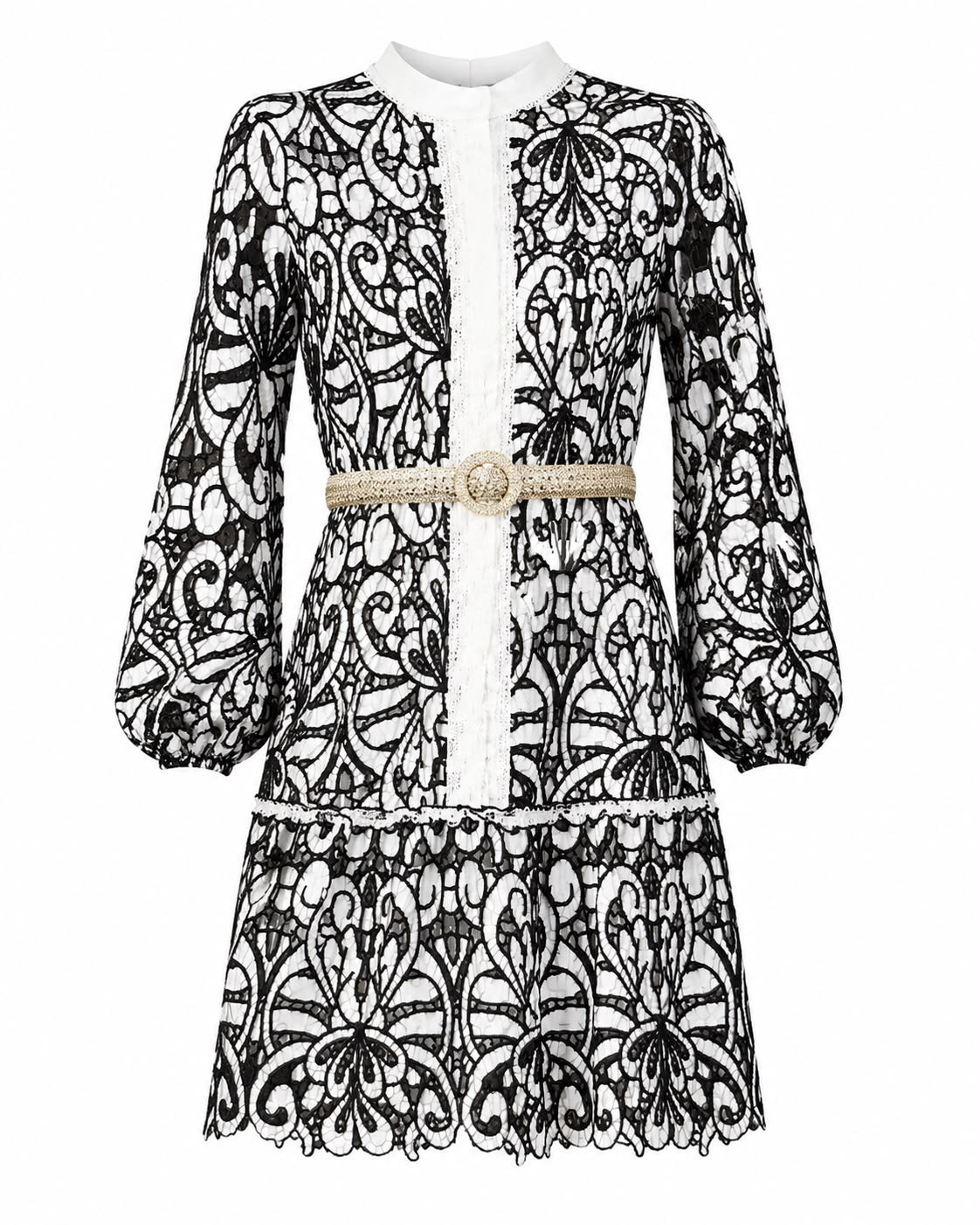 Belted Lace Dress
