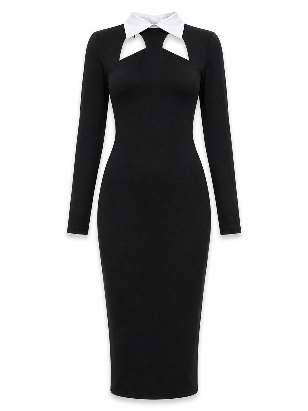 Shirt Collar Midi Dress