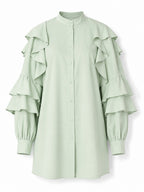 Ruffle Sleeve Blouse