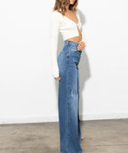 Asymmetrical Wide Jeans