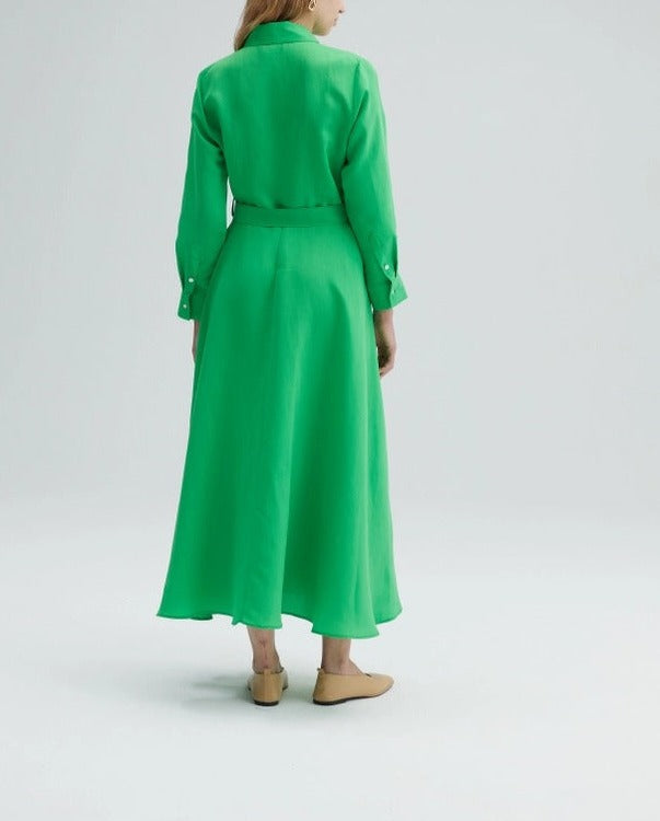 Belted Green Dress