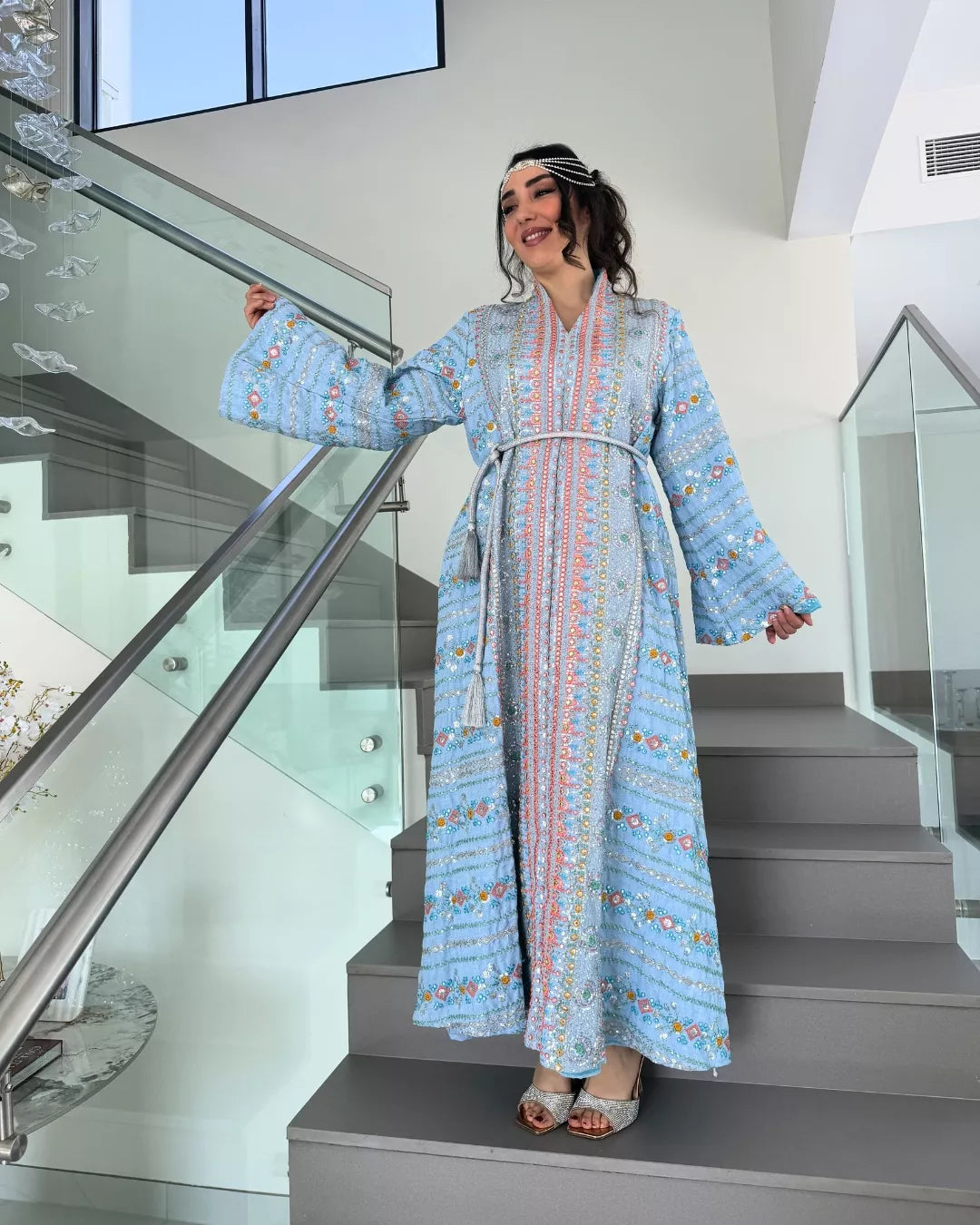 Hanoof Abaya  Blue
