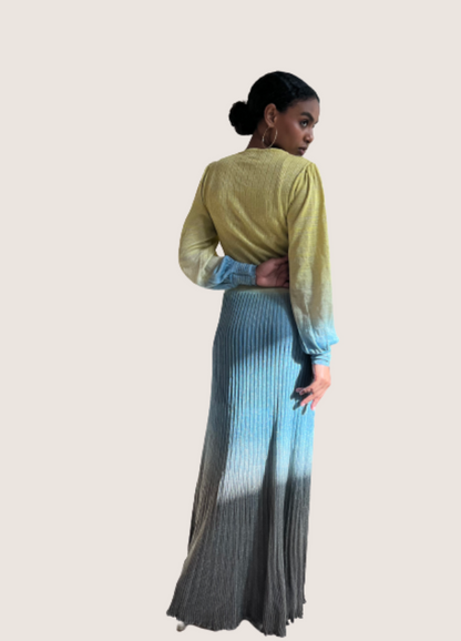 Multi color Knit Maxi Dress