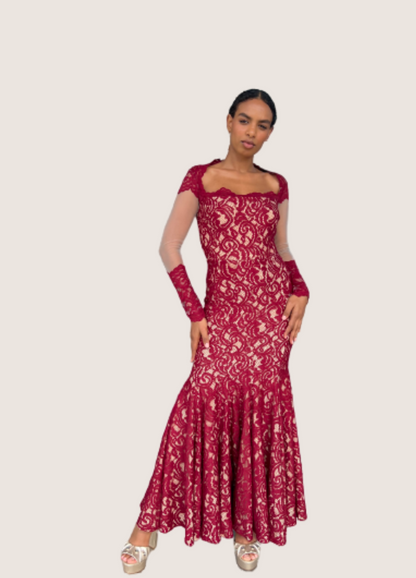 Lace Scalloped Dress