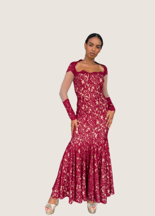 Lace Scalloped Dress