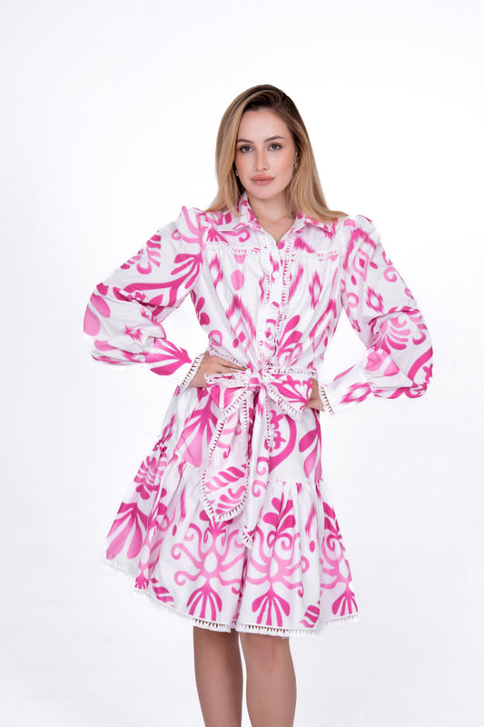 Pink Blouse & Skirt Set