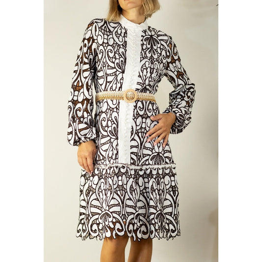 Belted Lace Dress